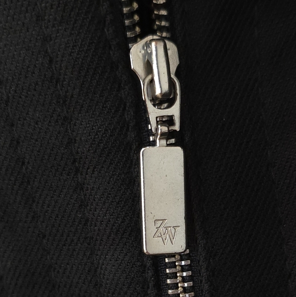 Black Military Style Coat with Silver Buckle Belt S Grunge Goth Cotton - Picture 6 of 13